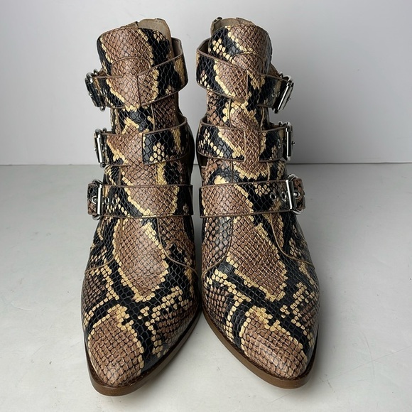 Gianni Bini Jam Out Snake Snake Ankle Boots 8 - Picture 2 of 8